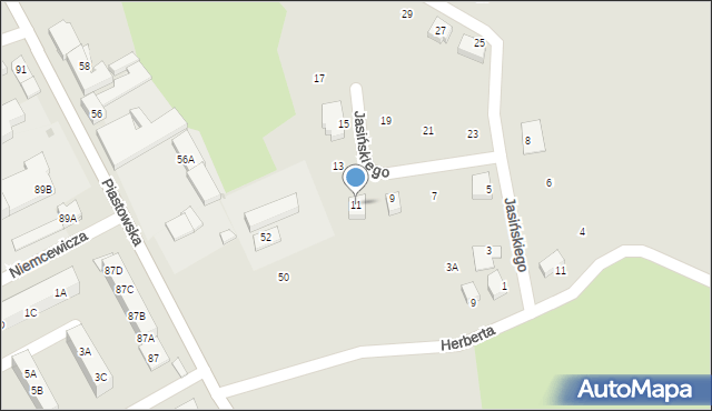 Kędzierzyn-Koźle, Jasińskiego Tadeusza, 11, mapa Kędzierzyna-Koźle