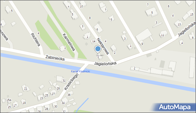 Kędzierzyn-Koźle, Jagiellońska, 1, mapa Kędzierzyna-Koźle