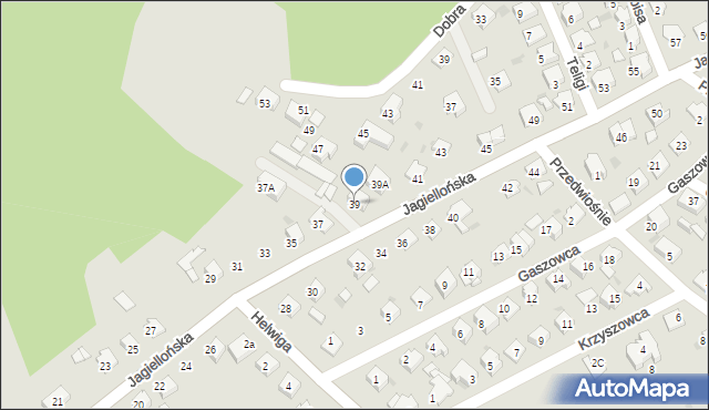 Kędzierzyn-Koźle, Jagiellońska, 39, mapa Kędzierzyna-Koźle
