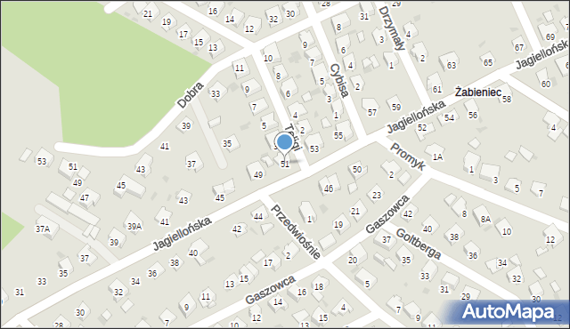 Kędzierzyn-Koźle, Jagiellońska, 51, mapa Kędzierzyna-Koźle