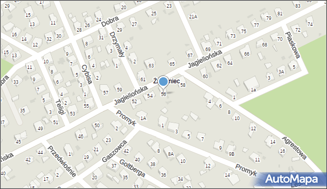 Kędzierzyn-Koźle, Jagiellońska, 56, mapa Kędzierzyna-Koźle