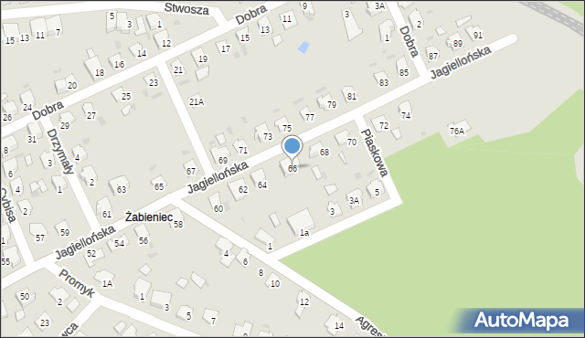 Kędzierzyn-Koźle, Jagiellońska, 66, mapa Kędzierzyna-Koźle