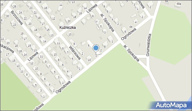 Kędzierzyn-Koźle, Jałowcowa, 1, mapa Kędzierzyna-Koźle