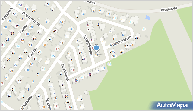Kędzierzyn-Koźle, Jarzębinowa, 19, mapa Kędzierzyna-Koźle