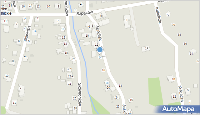 Kędzierzyn-Koźle, Jaskółek, 14, mapa Kędzierzyna-Koźle