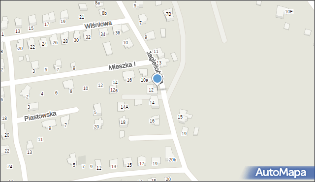 Kęty, Jagiellońska, 12B, mapa Kęty