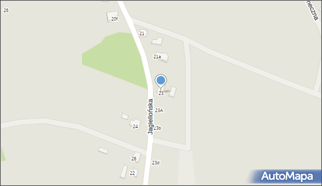 Kęty, Jagiellońska, 23, mapa Kęty