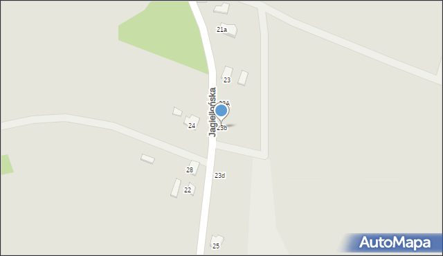 Kęty, Jagiellońska, 23b, mapa Kęty