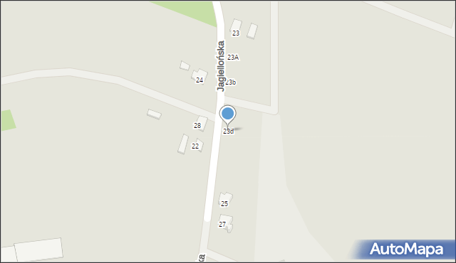 Kęty, Jagiellońska, 23d, mapa Kęty