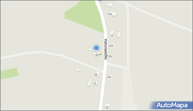 Kęty, Jagiellońska, 24, mapa Kęty