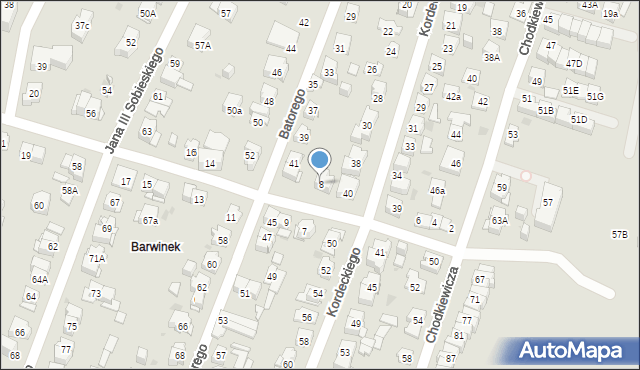 Kielce, Janczarska, 8, mapa Kielc