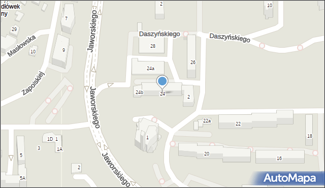 Kielce, Jaworskiego Mieczysława, ks. bp., 24, mapa Kielc