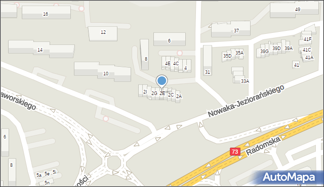 Kielce, Jaworskiego Mieczysława, ks. bp., 2E, mapa Kielc