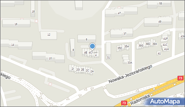Kielce, Jaworskiego Mieczysława, ks. bp., 4B, mapa Kielc