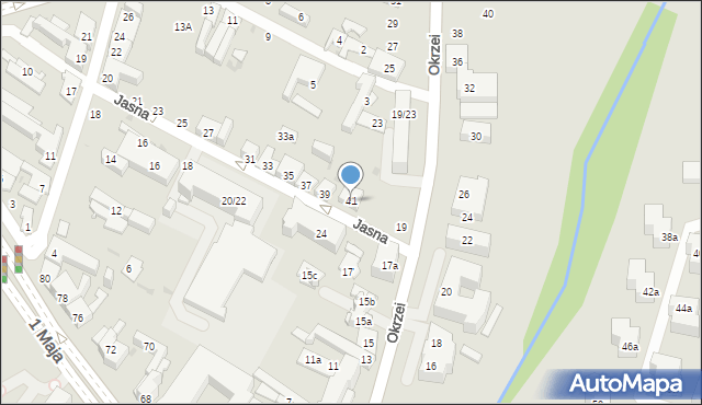 Kielce, Jasna, 41, mapa Kielc