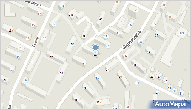 Kielce, Jagiellońska, 44, mapa Kielc