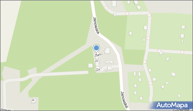 Kielce, Janowska, 20A, mapa Kielc