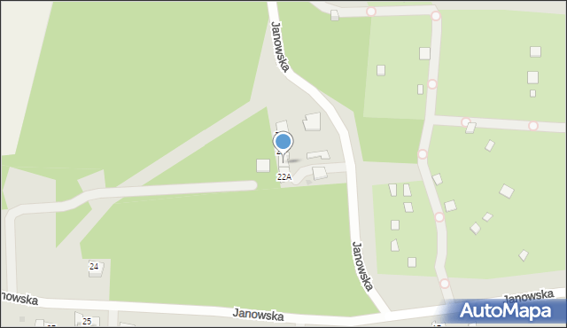 Kielce, Janowska, 22, mapa Kielc