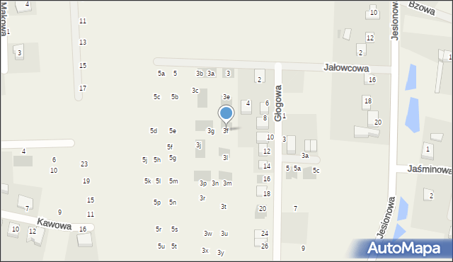 Kiełczówek, Jałowcowa, 3f, mapa Kiełczówek