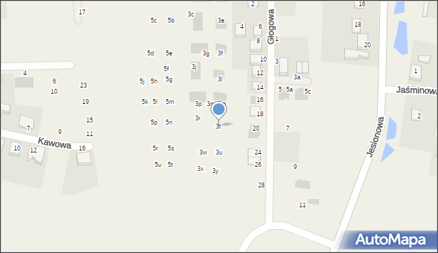 Kiełczówek, Jałowcowa, 3t, mapa Kiełczówek