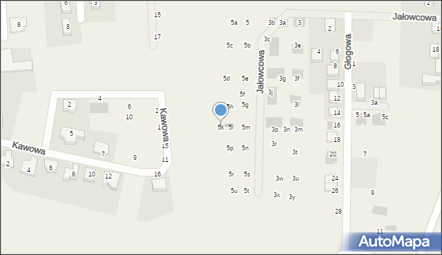 Kiełczówek, Jałowcowa, 5k, mapa Kiełczówek
