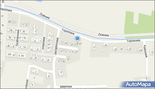 Kiełczówek, Jarzębinowa, 1g, mapa Kiełczówek