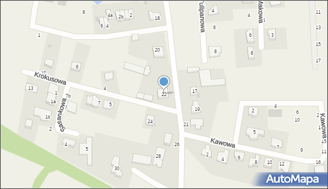 Kiełczówek, Jarzębinowa, 22, mapa Kiełczówek