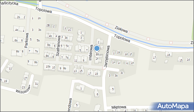 Kiełczówek, Jarzębinowa, 2e, mapa Kiełczówek