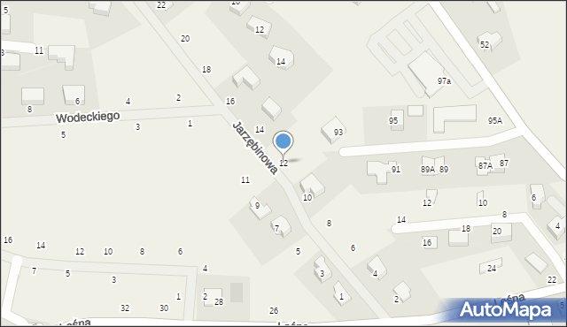 Kielno, Jarzębinowa, 12, mapa Kielno