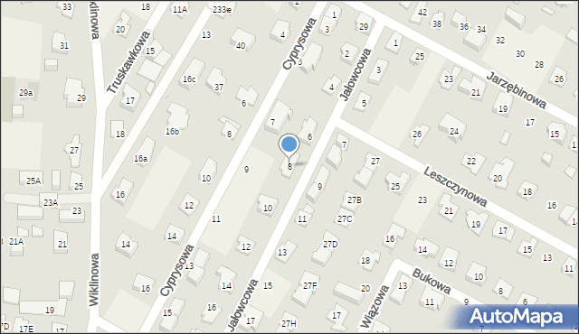 Kiełpin, Jałowcowa, 8, mapa Kiełpin