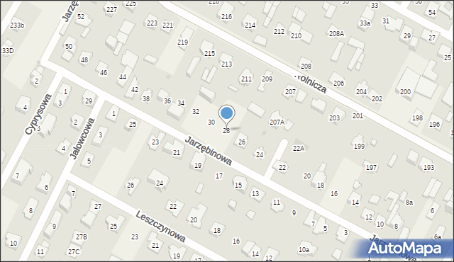 Kiełpin, Jarzębinowa, 28, mapa Kiełpin