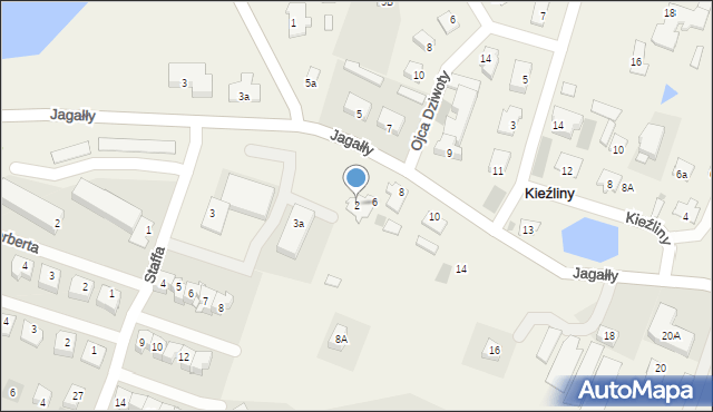 Kieźliny, Jagałły Jakuba, ks., 2, mapa Kieźliny