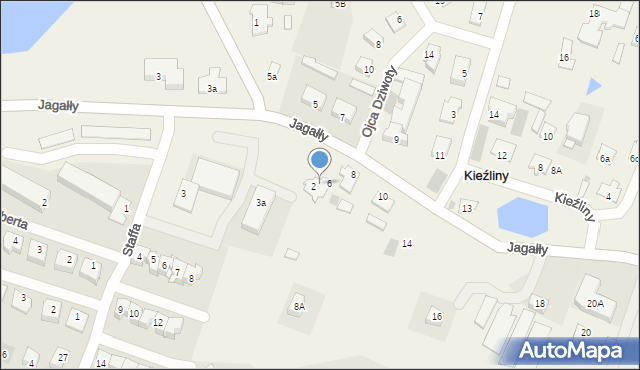 Kieźliny, Jagałły Jakuba, ks., 4, mapa Kieźliny