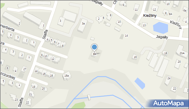 Kieźliny, Jagałły Jakuba, ks., 8A, mapa Kieźliny