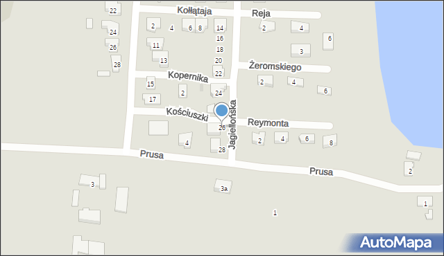 Kisielice, Jagiellońska, 26, mapa Kisielice