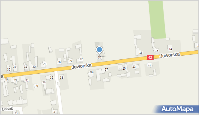 Kleśniska, Jaworska, 20, mapa Kleśniska
