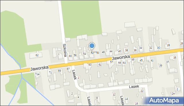 Kleśniska, Jaworska, 52, mapa Kleśniska