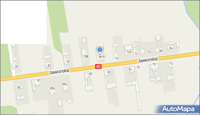 Kleśniska, Jaworska, 76, mapa Kleśniska