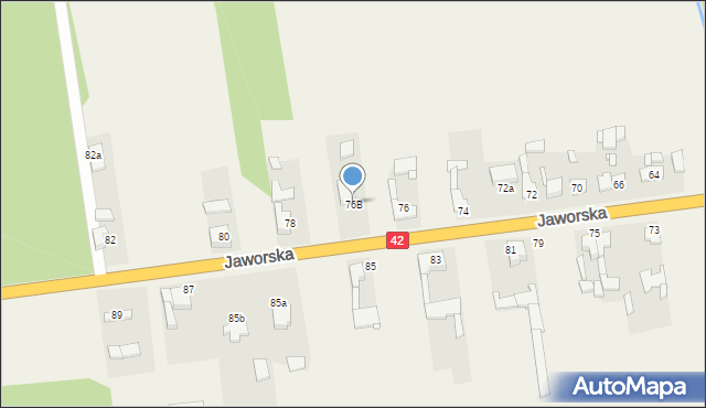 Kleśniska, Jaworska, 76B, mapa Kleśniska