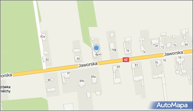 Kleśniska, Jaworska, 78, mapa Kleśniska