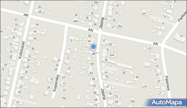 Kłobuck, Jasna, 46, mapa Kłobuck