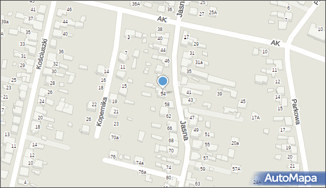 Kłobuck, Jasna, 54, mapa Kłobuck