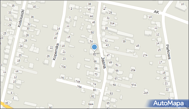 Kłobuck, Jasna, 62, mapa Kłobuck