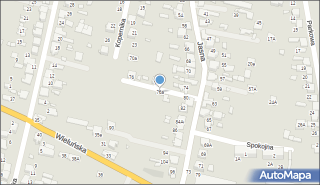 Kłobuck, Jasna, 76a, mapa Kłobuck