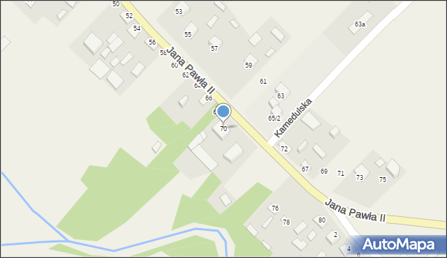 Kłoda, Jana Pawła II, 70, mapa Kłoda