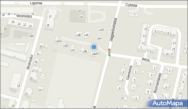 Kluczbork, Jagiellońska, 14A, mapa Kluczbork
