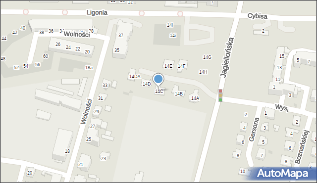 Kluczbork, Jagiellońska, 14C, mapa Kluczbork