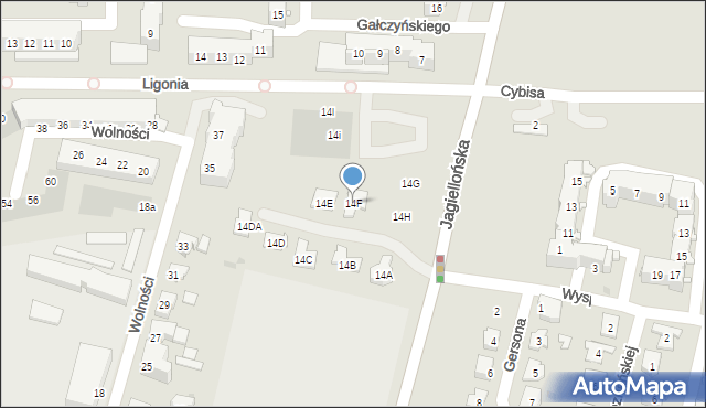 Kluczbork, Jagiellońska, 14F, mapa Kluczbork