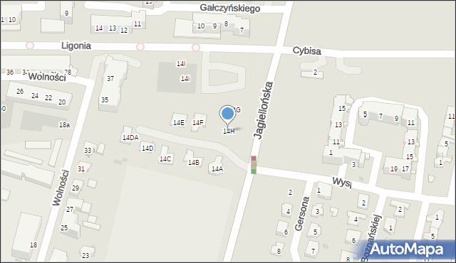 Kluczbork, Jagiellońska, 14H, mapa Kluczbork