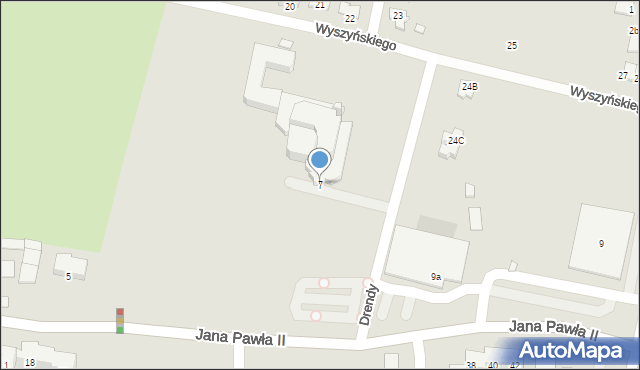 Kluczbork, Jana Pawła II, 7, mapa Kluczbork